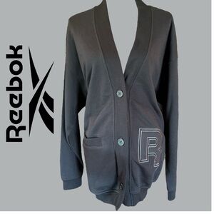 REEBOK Team Cardigan, Women’s Sweatshirt/ Cardigan, Letterman, NEW